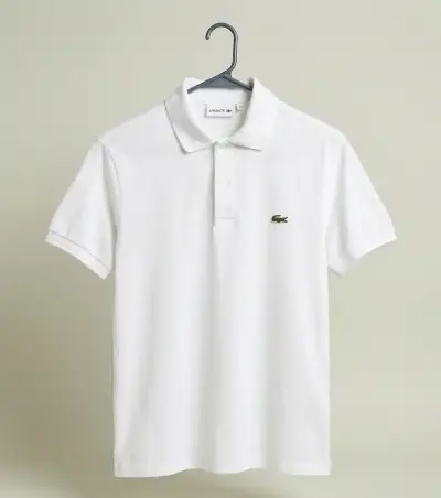 Polera Polo Blanca Lacoste Talla S - miniatura 1
