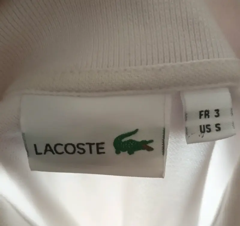 Polera Polo Blanca Lacoste Talla S - 2