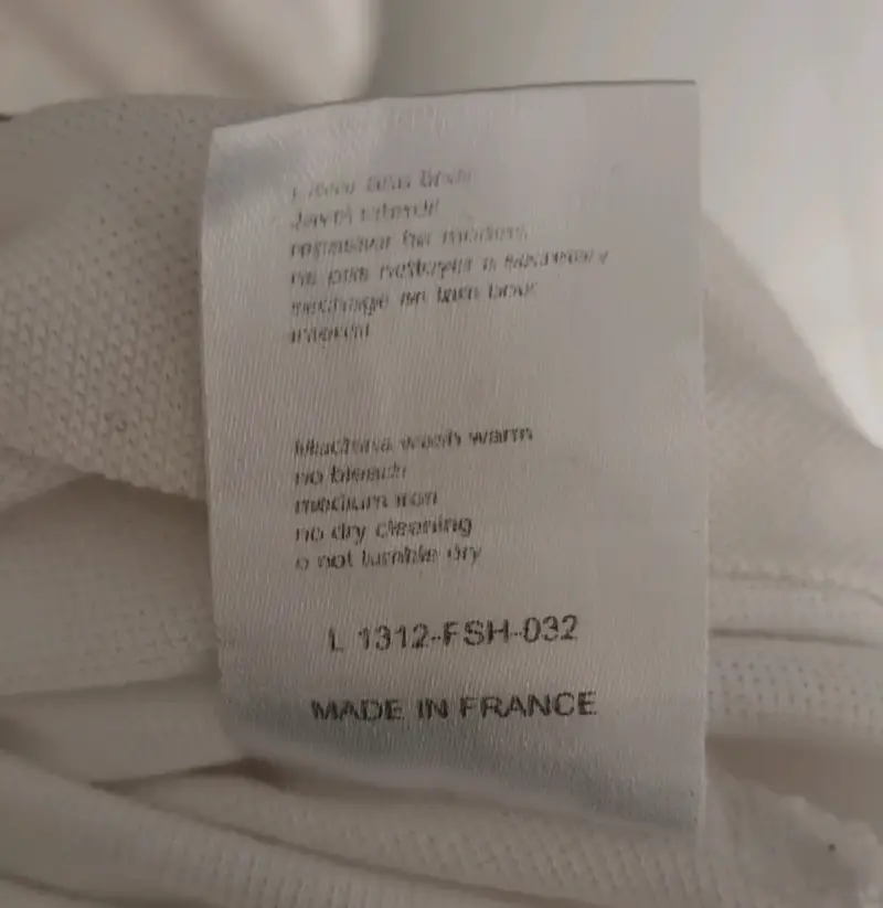 Polera Polo Blanca Lacoste Talla S - 3