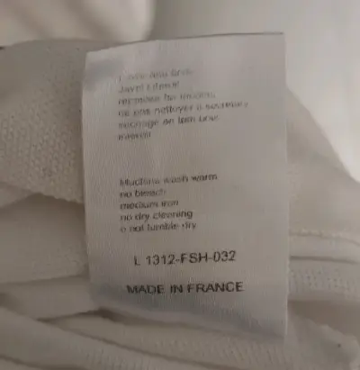 Polera Polo Blanca Lacoste Talla S - miniatura 3