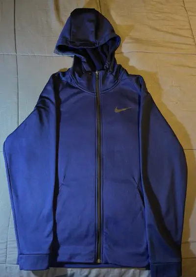 Polerón Nike azul con capucha y cierre - miniatura 3