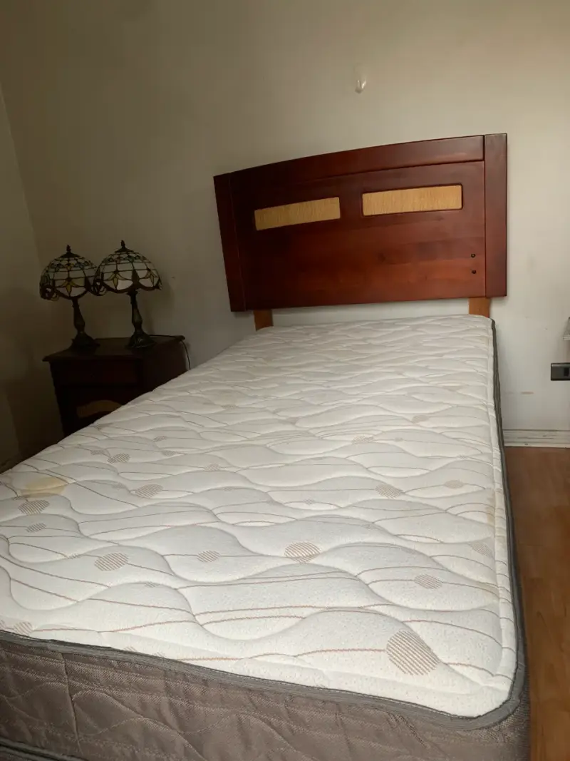 Juego dormitorio cama plaza 1,5 (box spring) con r - 2