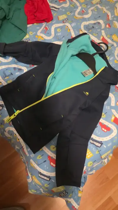 Chaqueta polar azul con capucha Quechua - miniatura 2