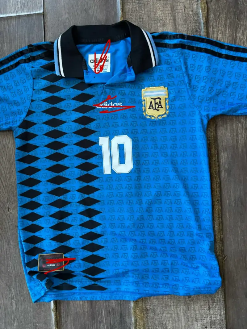 Camiseta retro Argentina Maradona Adidas azul - 1