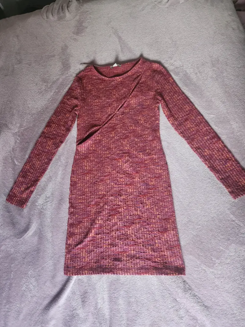 Vestido Topshop tejido rosado y naranja - 2