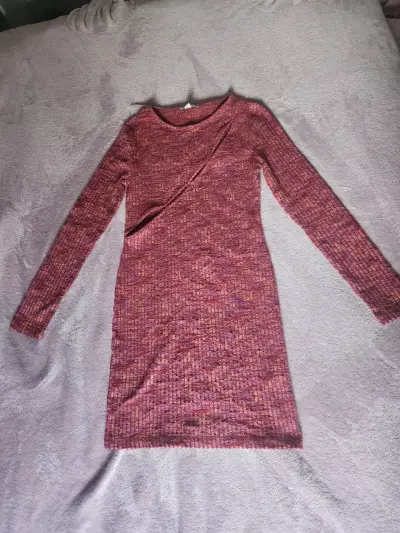 Vestido Topshop tejido rosado y naranja - miniatura 2