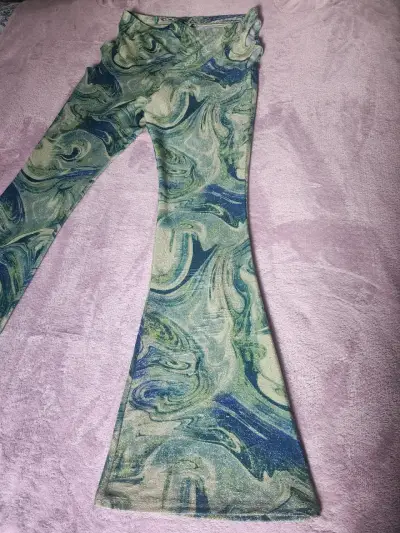 Pantalones acampanados estampados Topshop - miniatura 1