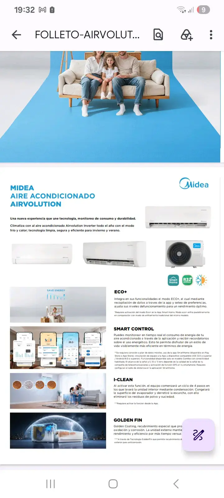 Aire acondicionado Midea Airvolution Inverter - 1