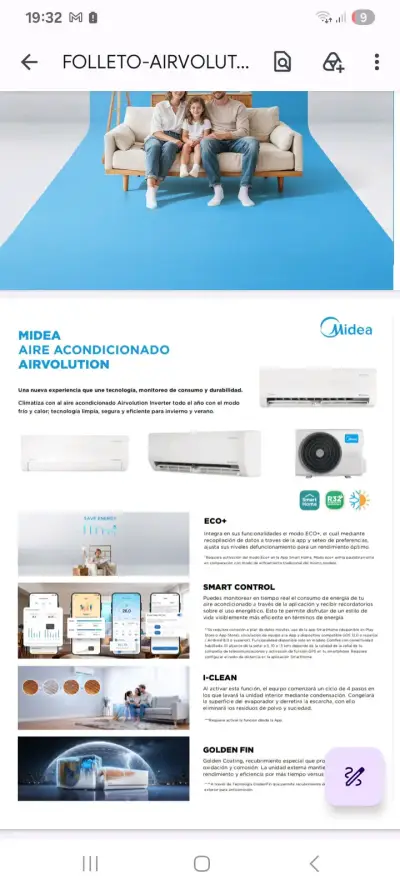 Aire acondicionado Midea Airvolution Inverter - miniatura 1