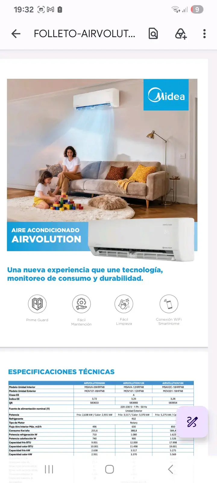 Aire acondicionado Midea Airvolution Inverter - 2