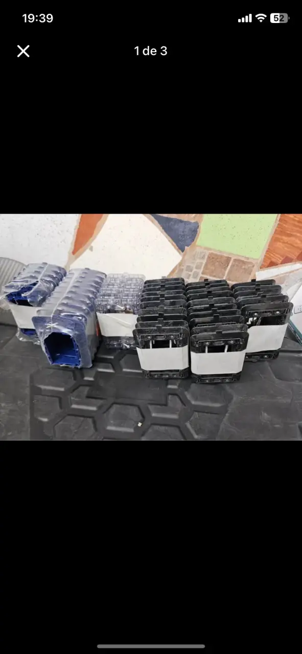 Soporte plástico 3 puestos