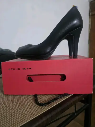 Zapatos de Tacón Negro Bruno Rossi Elegantes - miniatura 1