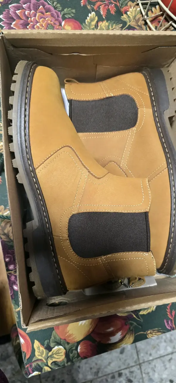 Botines de cuero camel para hombre - 6