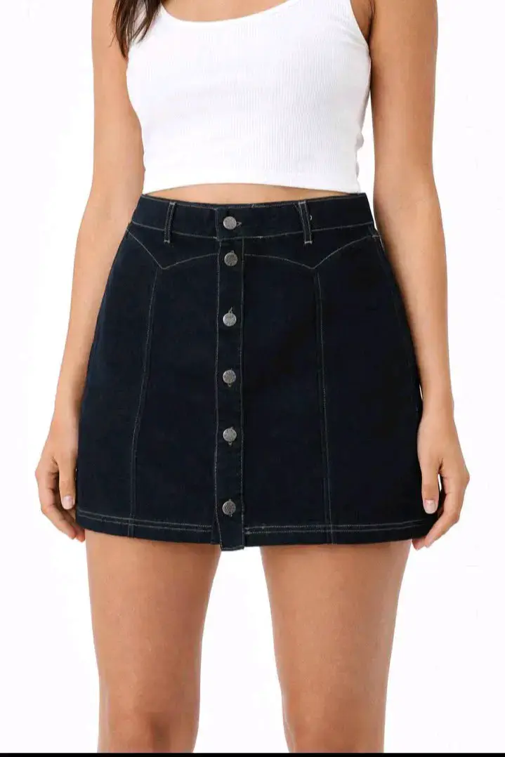 Falda de mezclilla con botones Topshop - 1