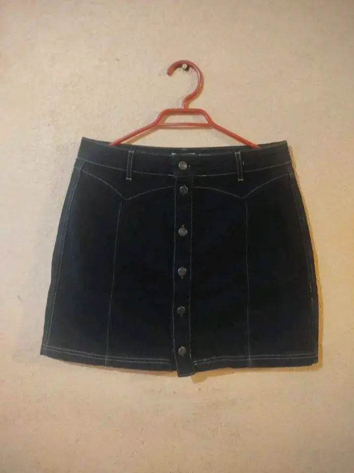Falda de mezclilla con botones Topshop - 2