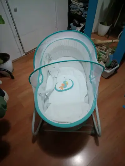 Cuna mecedora para bebé con mosquitero Baby Link - miniatura 3