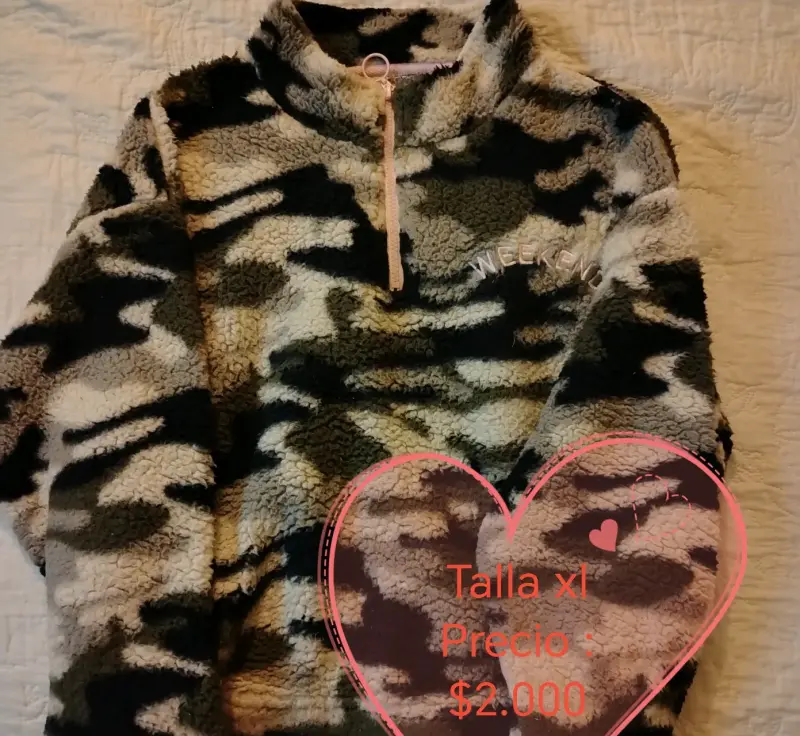 Polerón camuflado talla XL