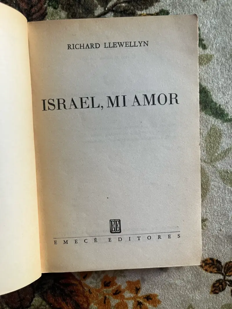 Libro 'Israel, Mi Amor' de Richard Llewellyn - 3