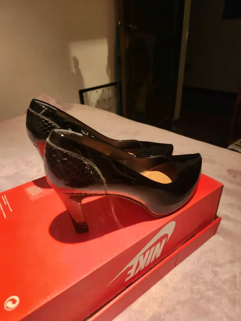 Zapatos de tacón negro charol gacel talla 35 - 2
