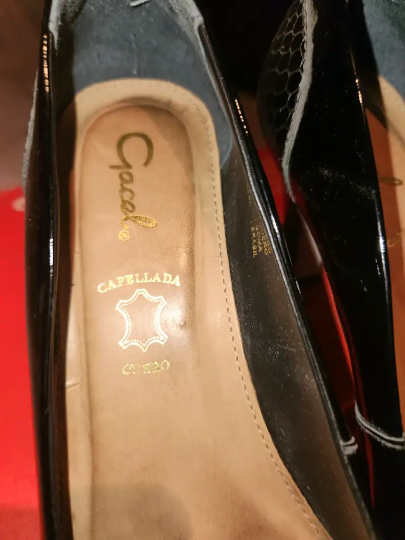 Zapatos de tacón negro charol gacel talla 35 - 5