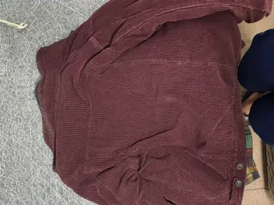 Chaqueta de pana burdeos con forro térmico - miniatura 2