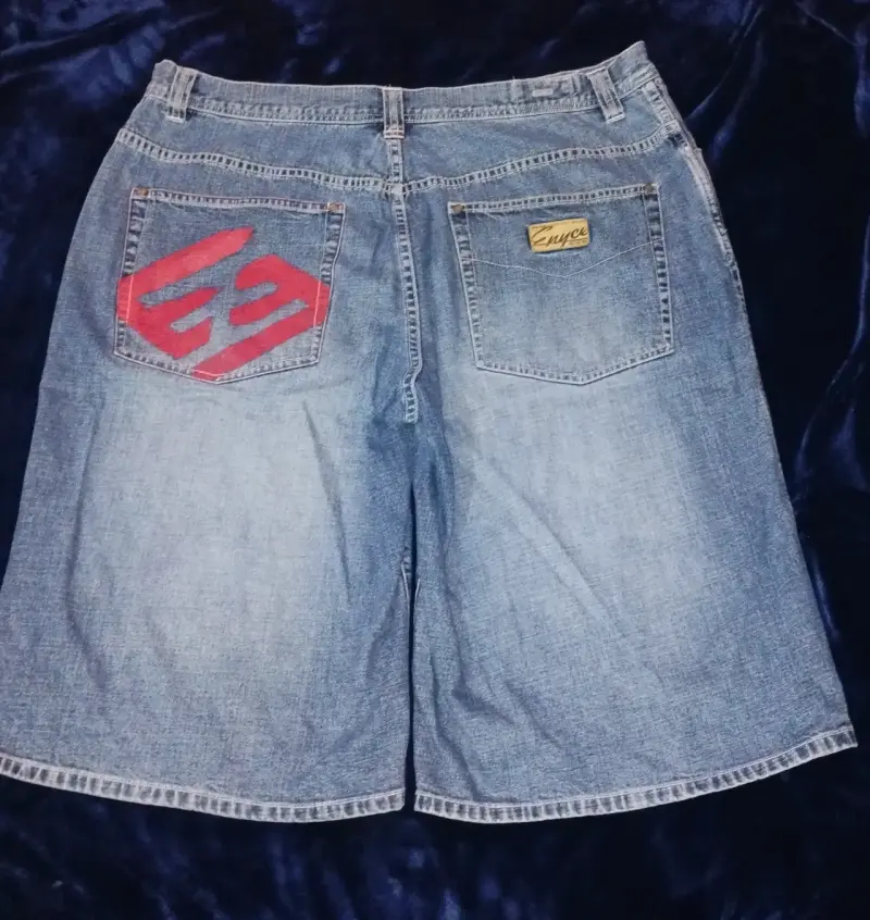 Short(Jort) de mezclilla azul claro marca Enyce✅ - 4