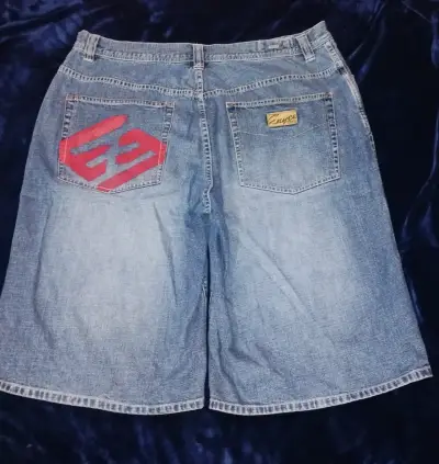 Short(Jort) de mezclilla azul claro marca Enyce✅ - miniatura 4