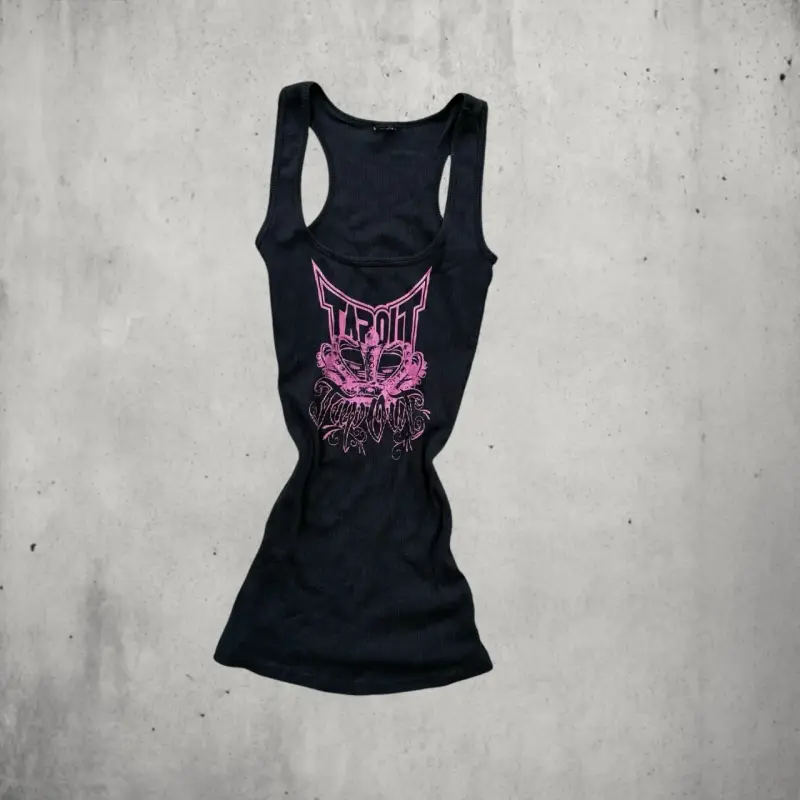 Polera sin mangas negra Tapout para mujer