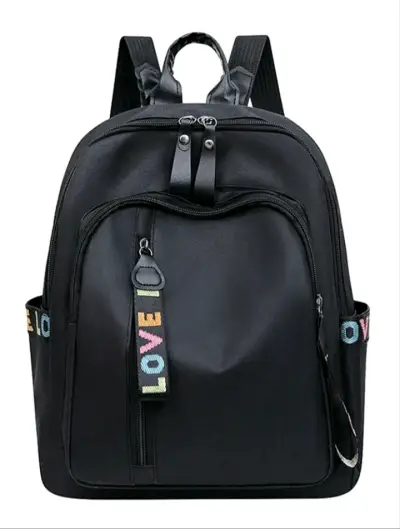 Mochila negra con diseño LOVE - miniatura 6