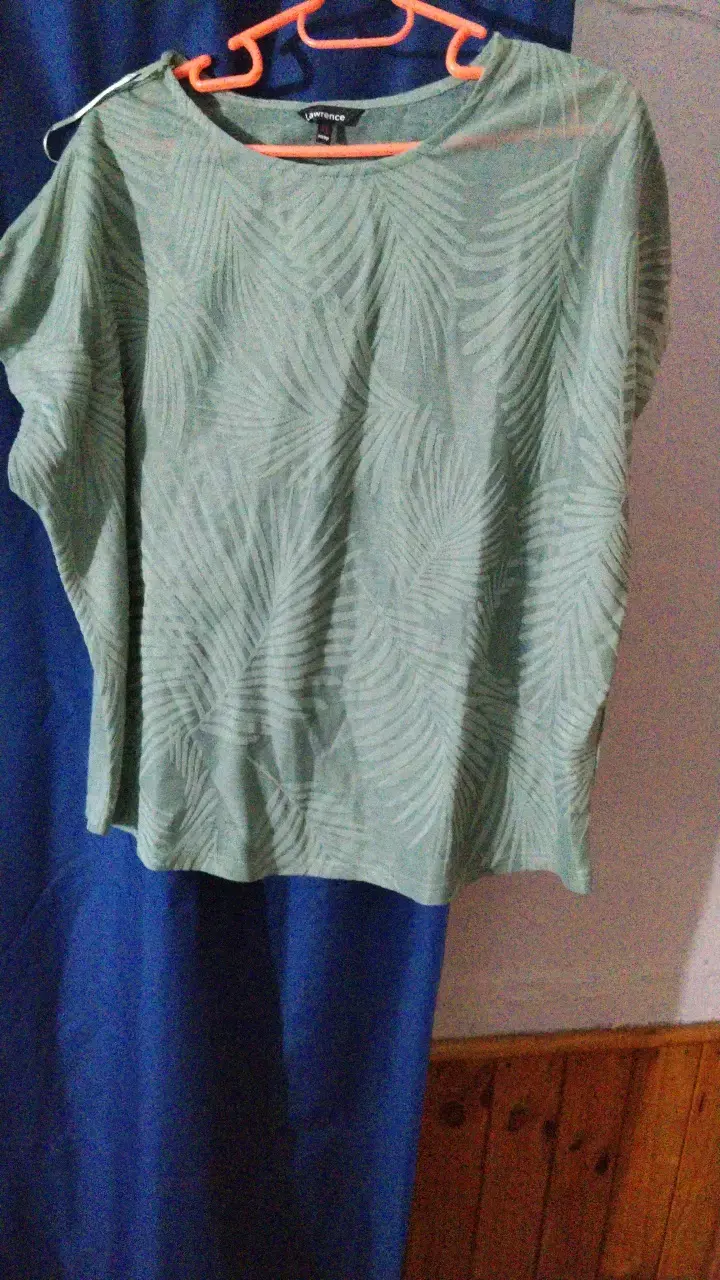 Blusa verde estampada Lawrence talla XL