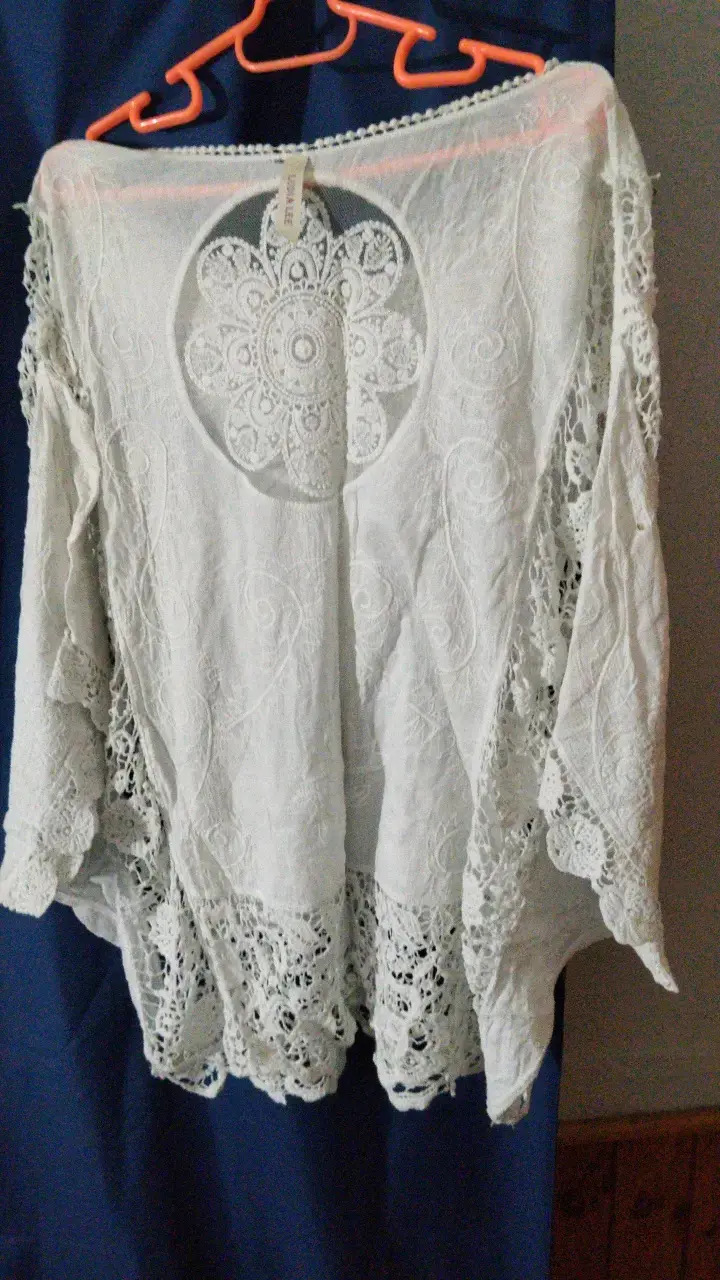 Blusa de encaje blanca para mujer - 2