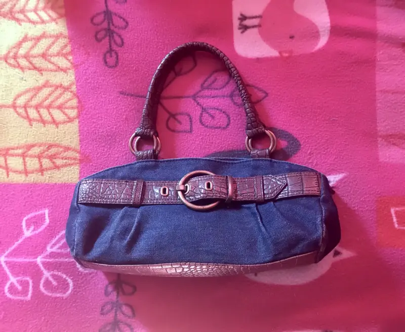 Bolso de mano azul de mezclilla - 1
