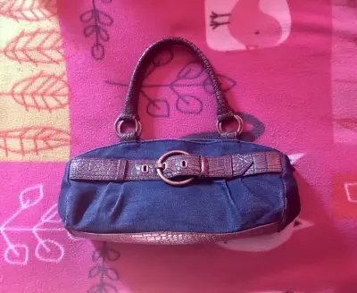 Bolso de mano azul de mezclilla - miniatura 1