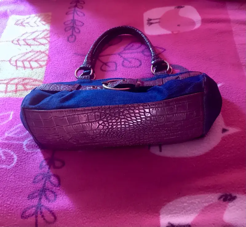 Bolso de mano azul de mezclilla - 3