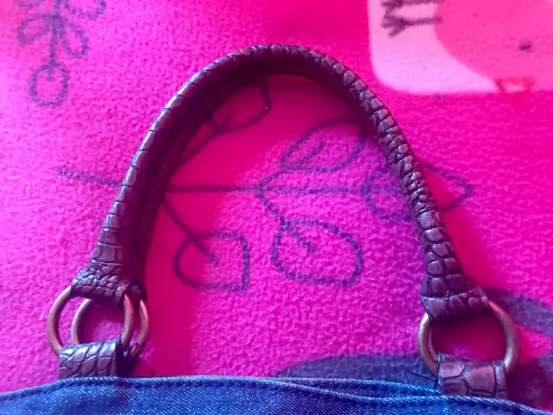 Bolso de mano azul de mezclilla - 5