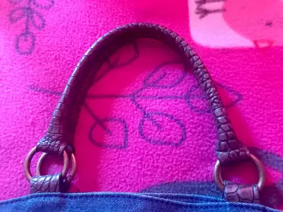 Bolso de mano azul de mezclilla - miniatura 5