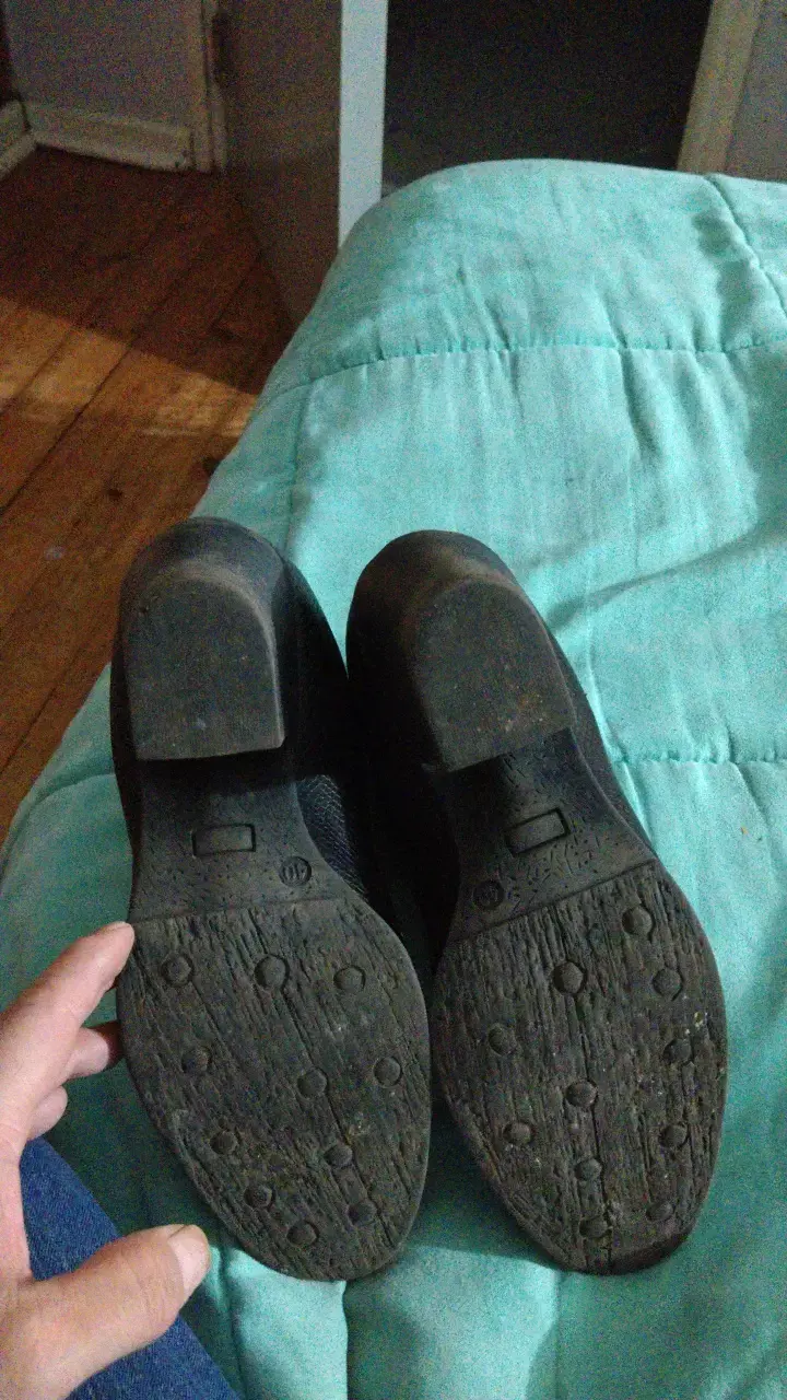 Botines negros de cuero para mujer - 3