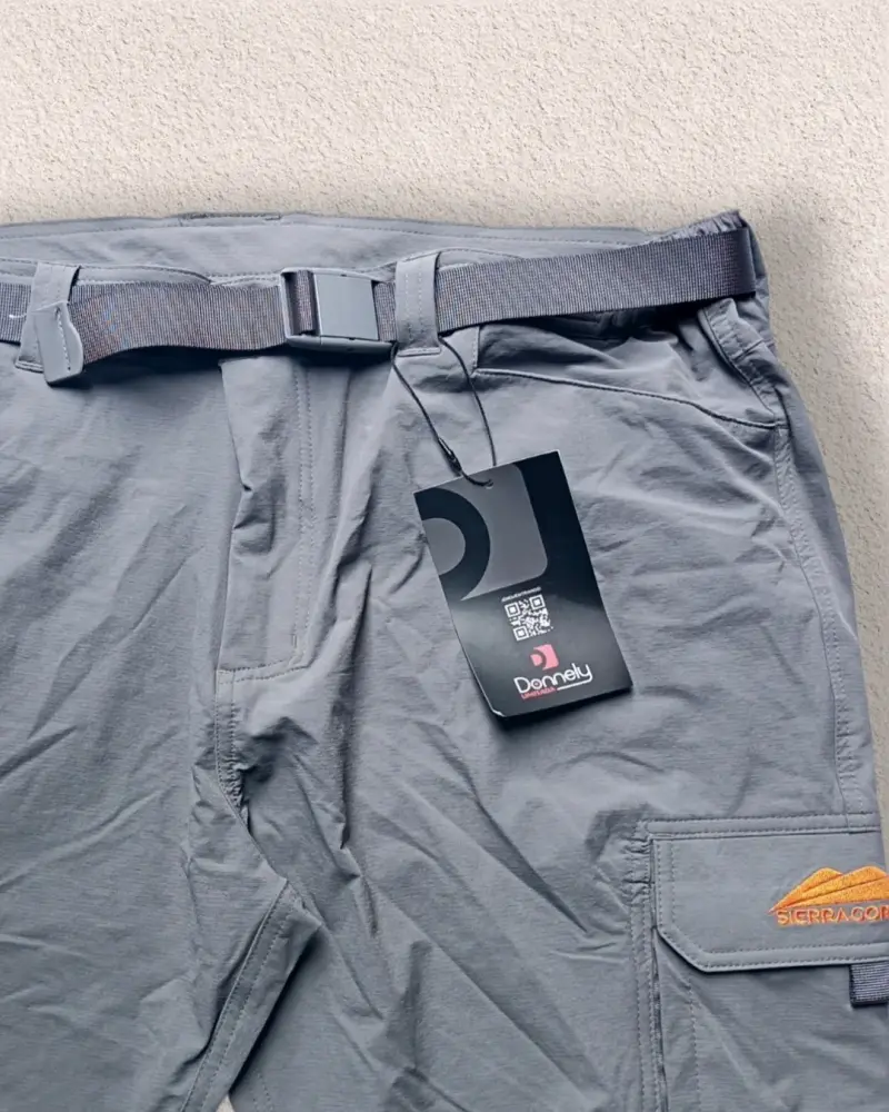 Pantalones cargo gris y cinturón hombre Talla XL - 3