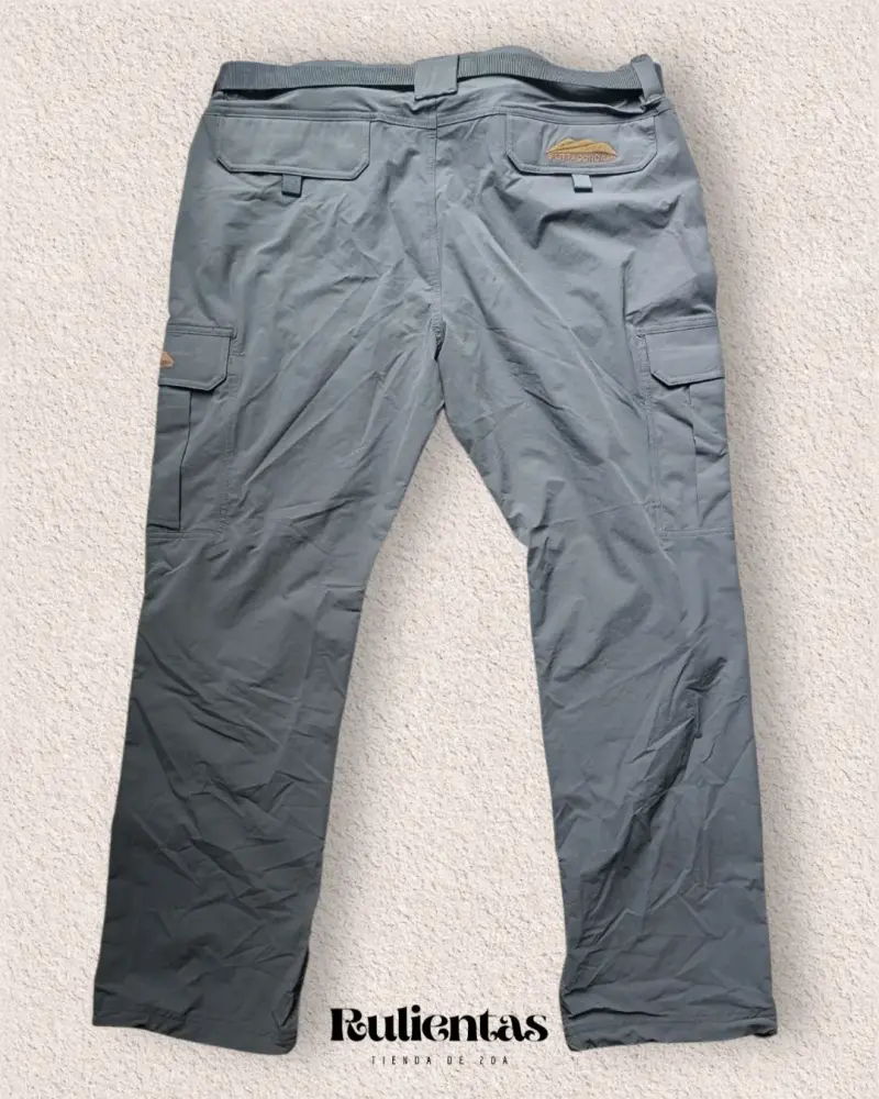 Pantalones cargo gris y cinturón hombre Talla XL - 5