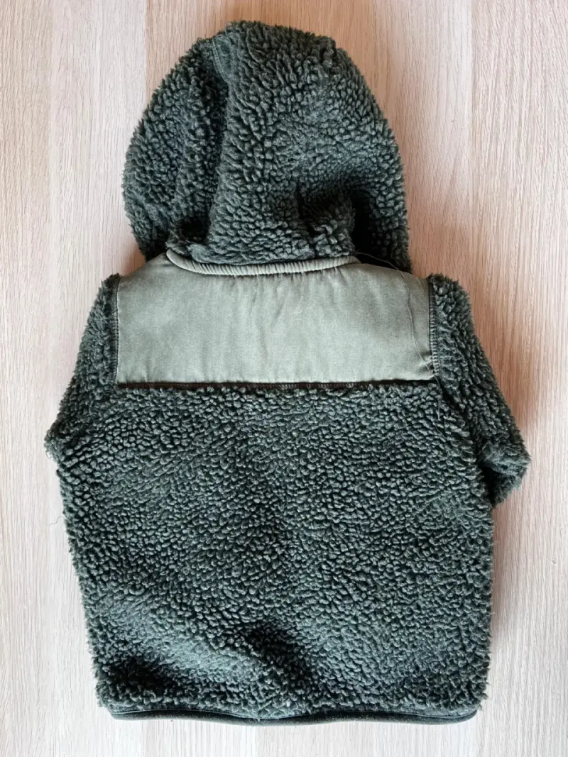Chaqueta verde con capucha para niños - 3