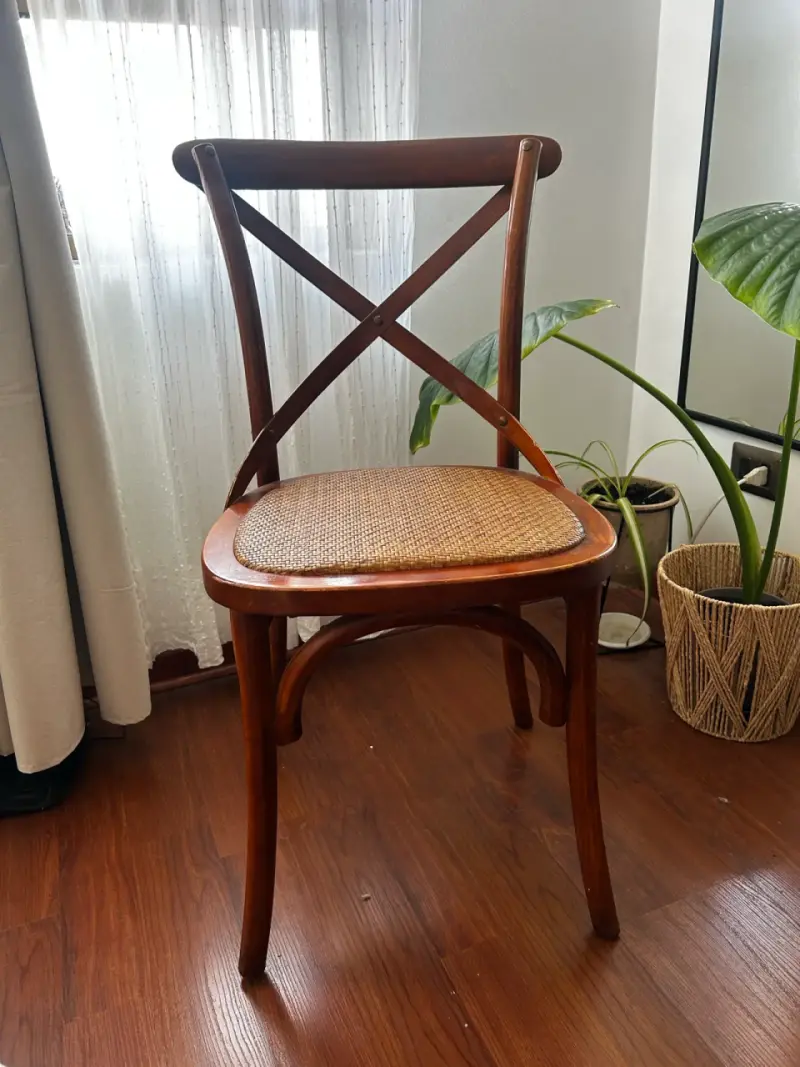 Pack 4 Sillas de madera rattan - 2
