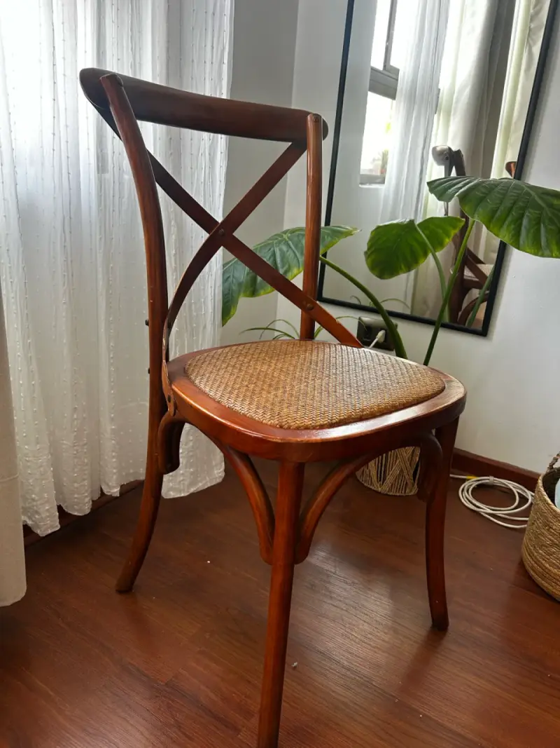 Pack 4 Sillas de madera rattan - 3