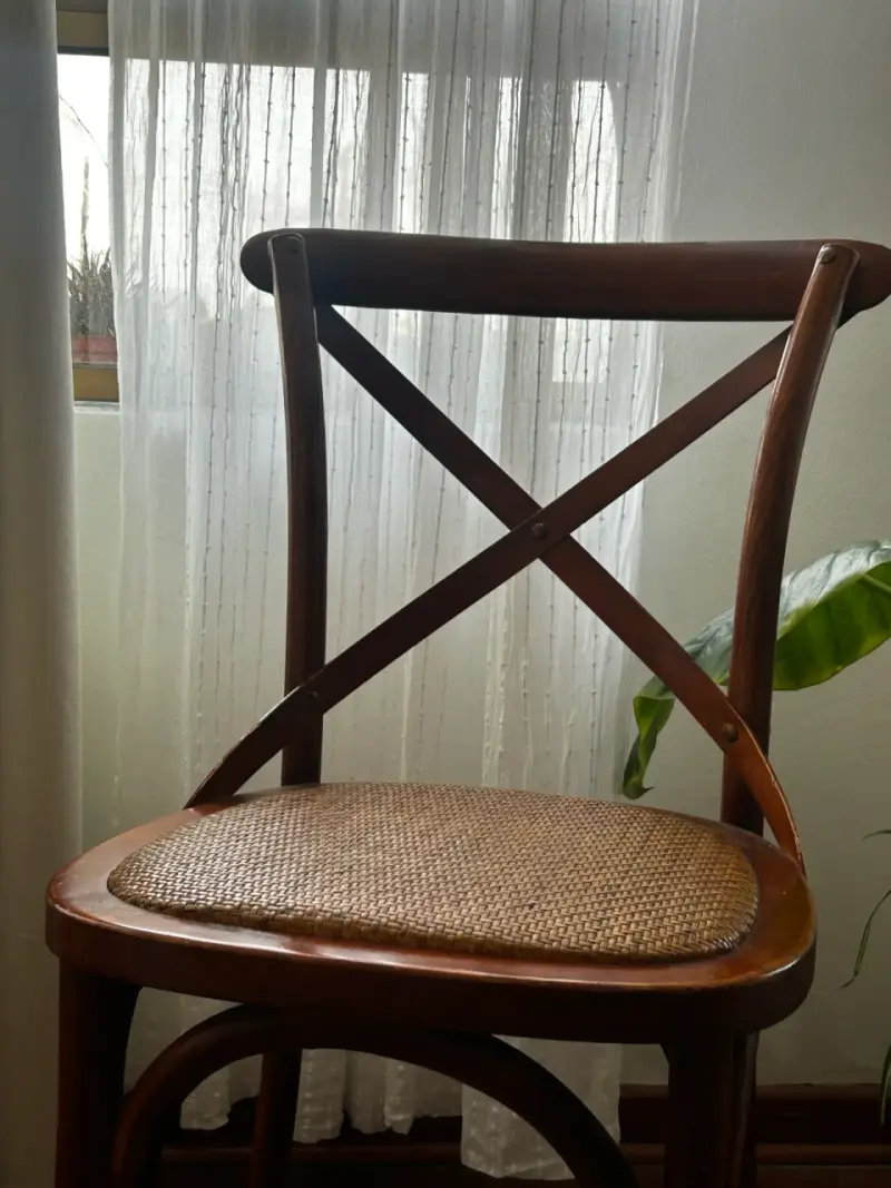 Pack 4 Sillas de madera rattan - 4