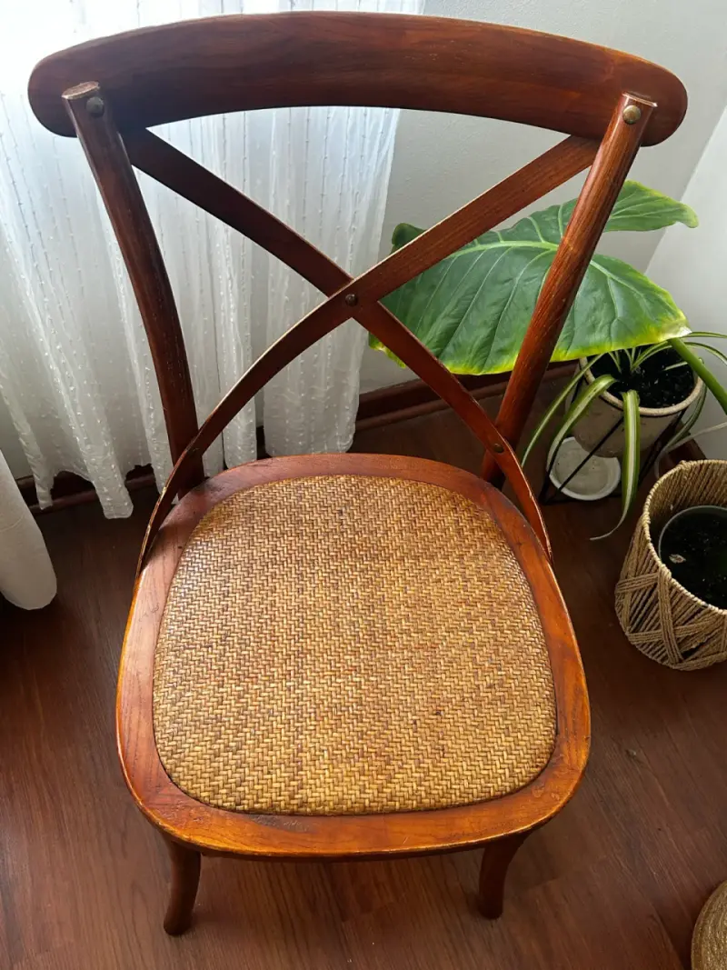 Pack 4 Sillas de madera rattan - 5