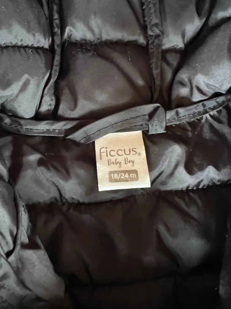 Chaqueta acolchada negra para niño con capucha - 5