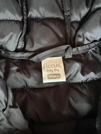Chaqueta acolchada negra para niño con capucha - miniatura 5