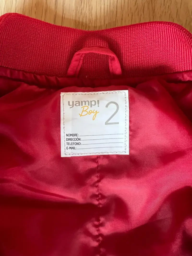 Chaqueta roja para niño Yamp talla 2 - 4