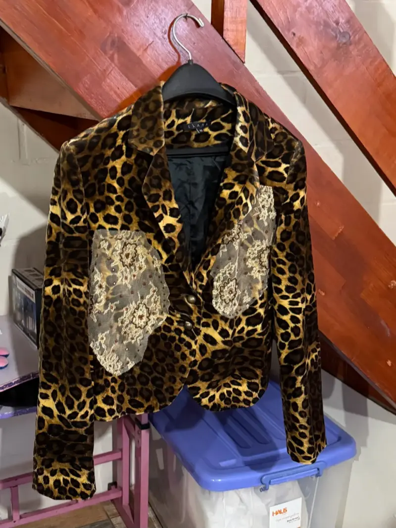 Chaqueta de Leopardo con Encaje para Mujer - 2