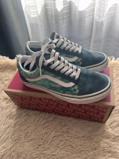 Zapatillas Vans Old Skool Verde y Azul - miniatura 1