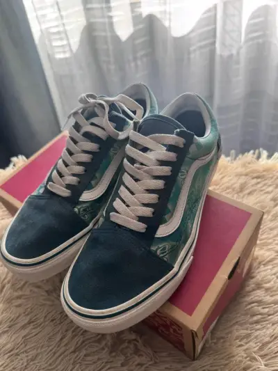 Zapatillas Vans Old Skool Verde y Azul - miniatura 5